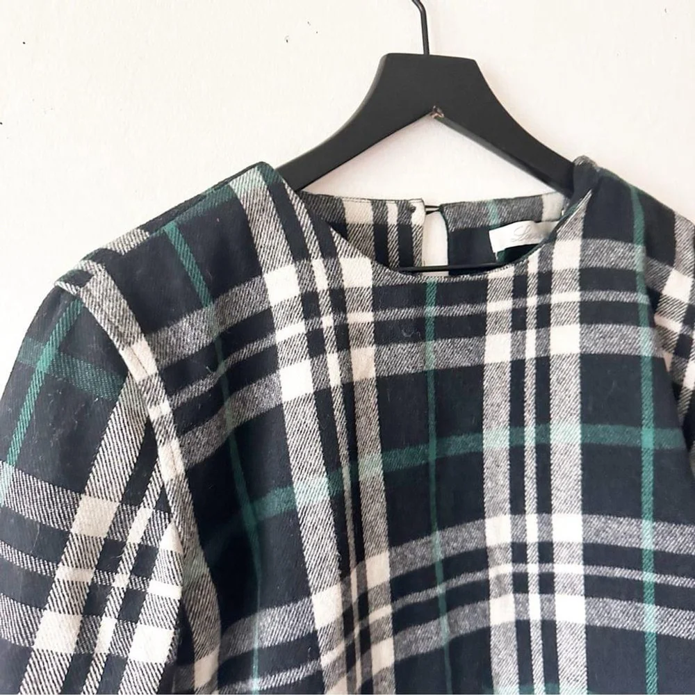 Lovers + Friends Plaid Wool Blend Quilted Jacket XS Holiday Winter Cropped